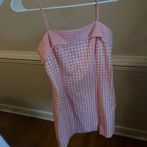 Pink plaid dress size small